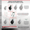 Service Caster 8 Inch Extra Heavy Duty Phenolic Swivel Caster Set with Swivel Locks, 4PK SCC-KP92S830-PHR-BSL-4